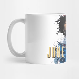 Juneteenth: Liberation and Unity (no fill light background) Mug